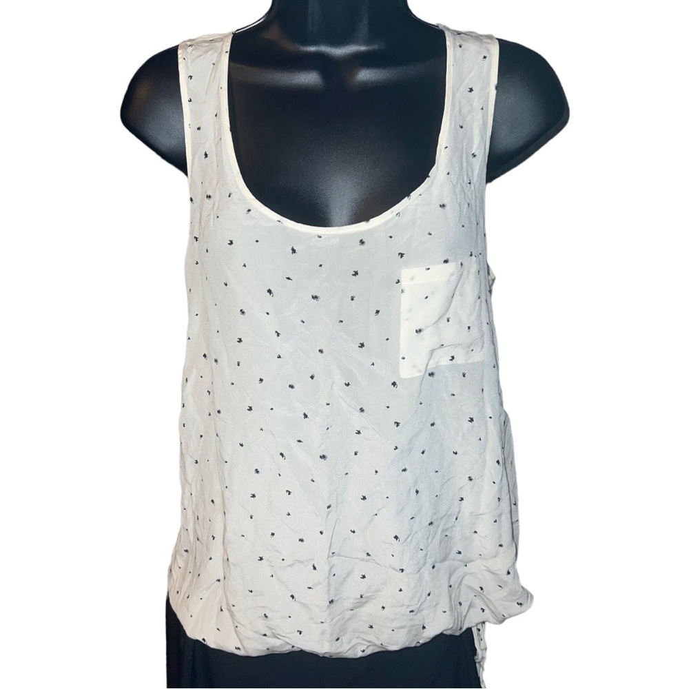 Halogen Sleeveless top, Ivory, Size small
